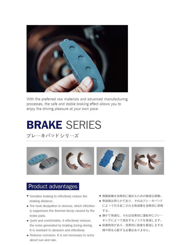 Auto Spare Parts Car Ceramic Semi-Metal Front Disc Brake Pads 04465-0W070 04465-48100 For TOYOTA HARRIER LEXUS RX350 GSU35R 2003-