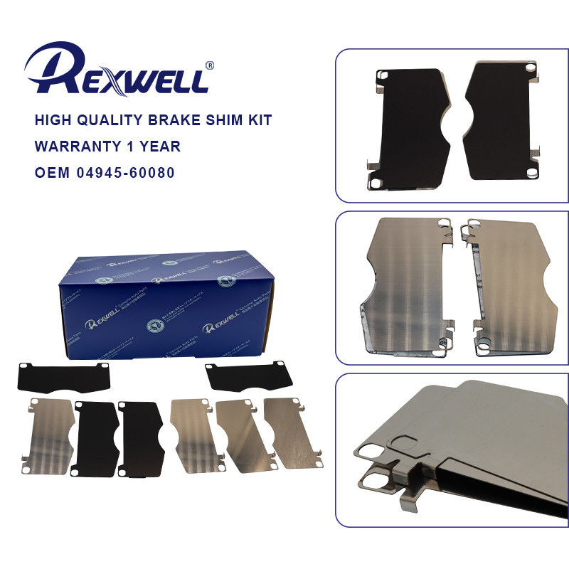 REXWELL OEM 04945-60080 Auto Front Disc Brake Pads Steel Anti Squeal Shim Kit For TOYOTA LAND CRUISER PRADO LEXUS LX570 UZJ200